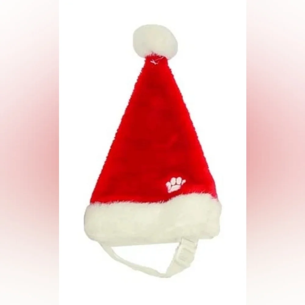 PLUSH PUPPIES Holiday Santa Dog Hat NWT